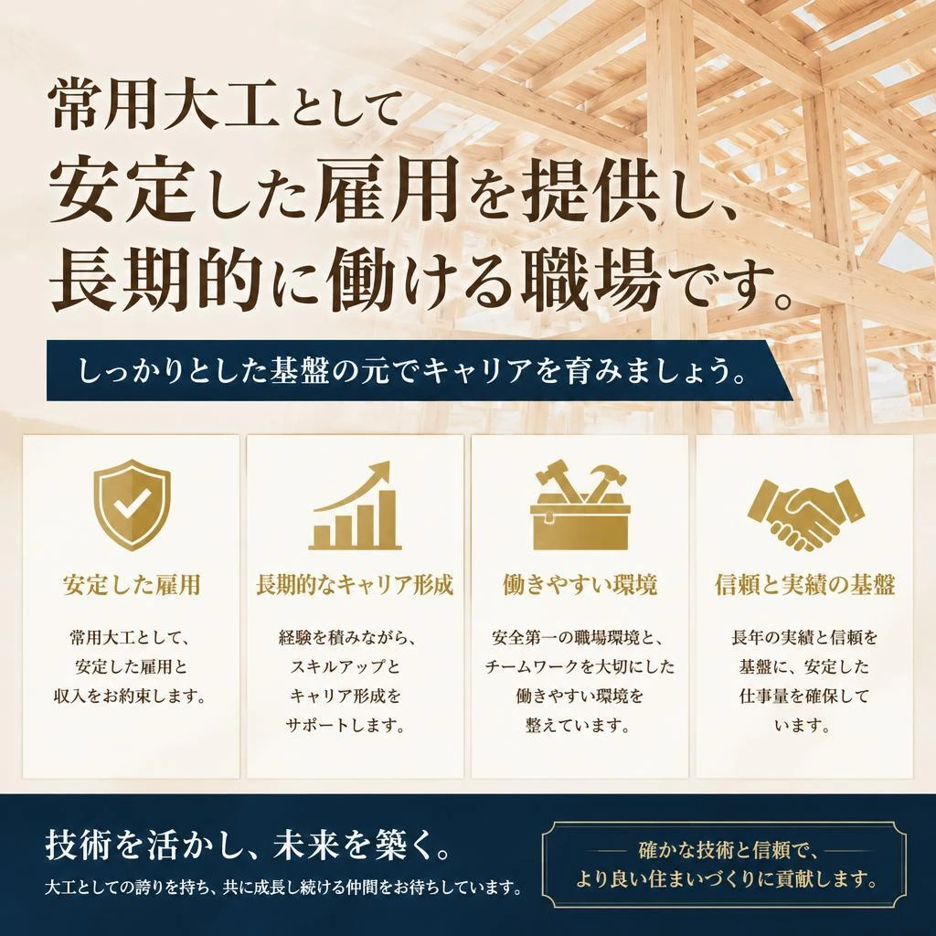 長期雇用を実現！安定した職場環境