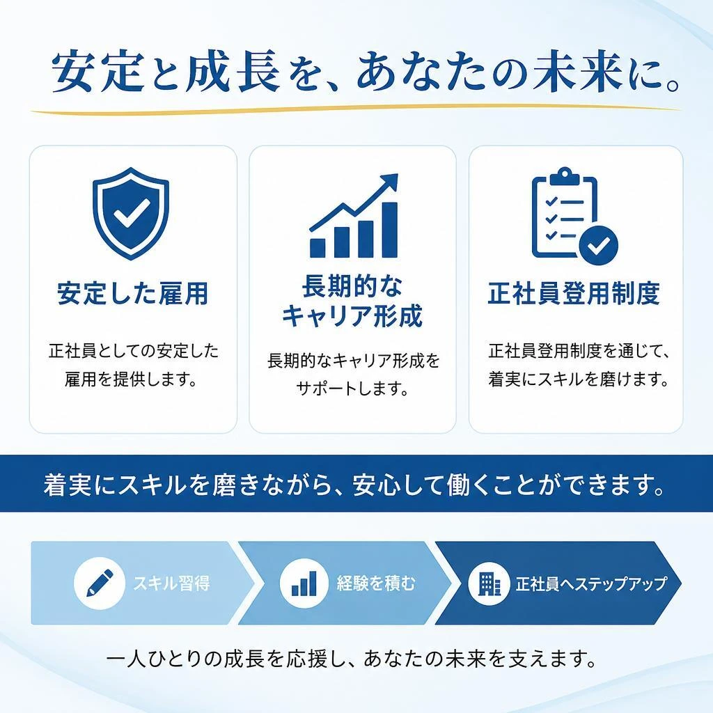 正社員登用制度の魅力