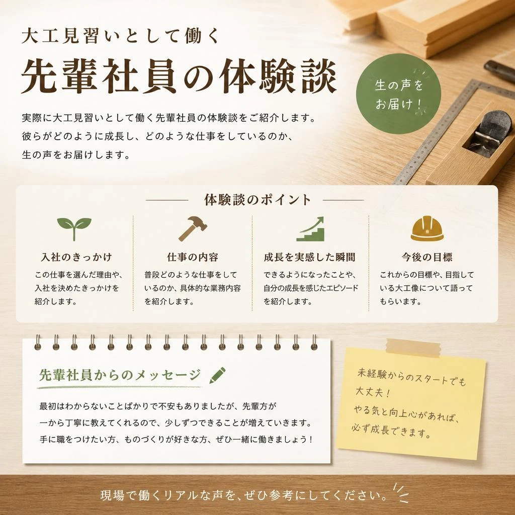 大工見習いの実体験談
