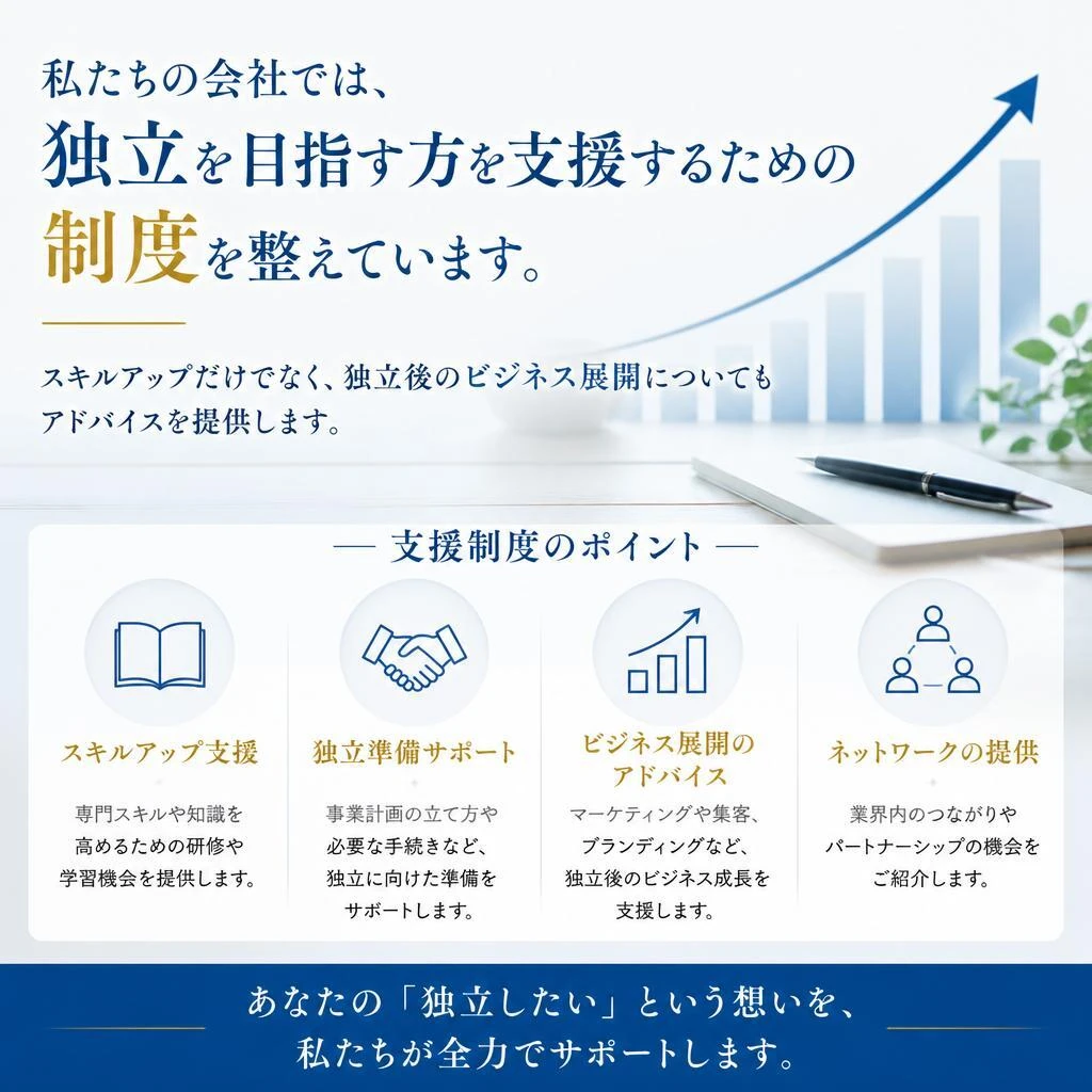 充実した独立支援制度