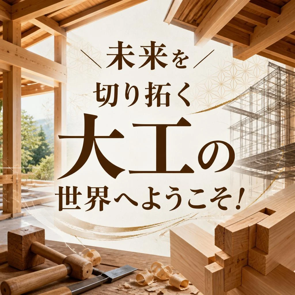 未来を切り拓く大工の世界へようこそ！