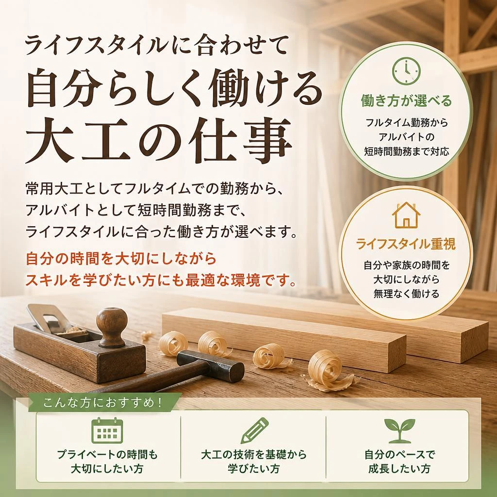 様々な働き方が可能