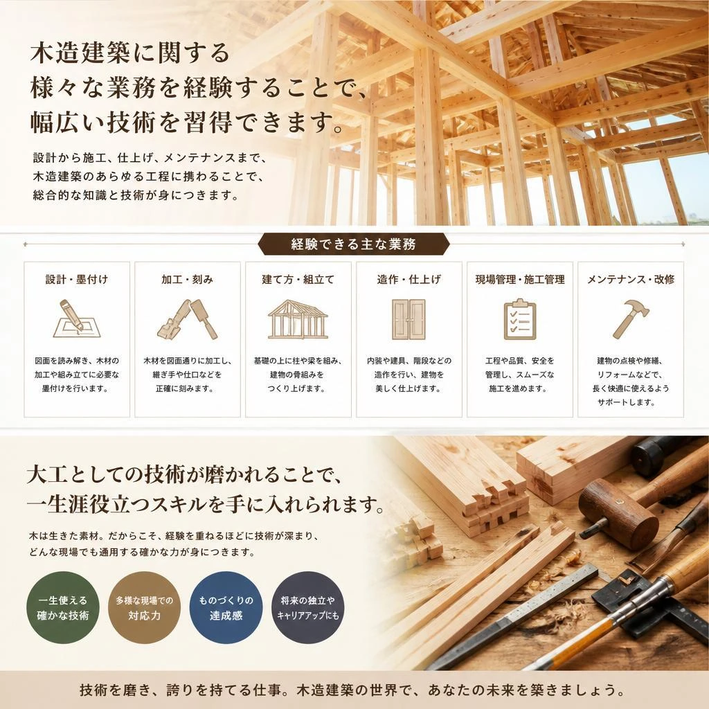 技術が身に付く！多様な業務内容