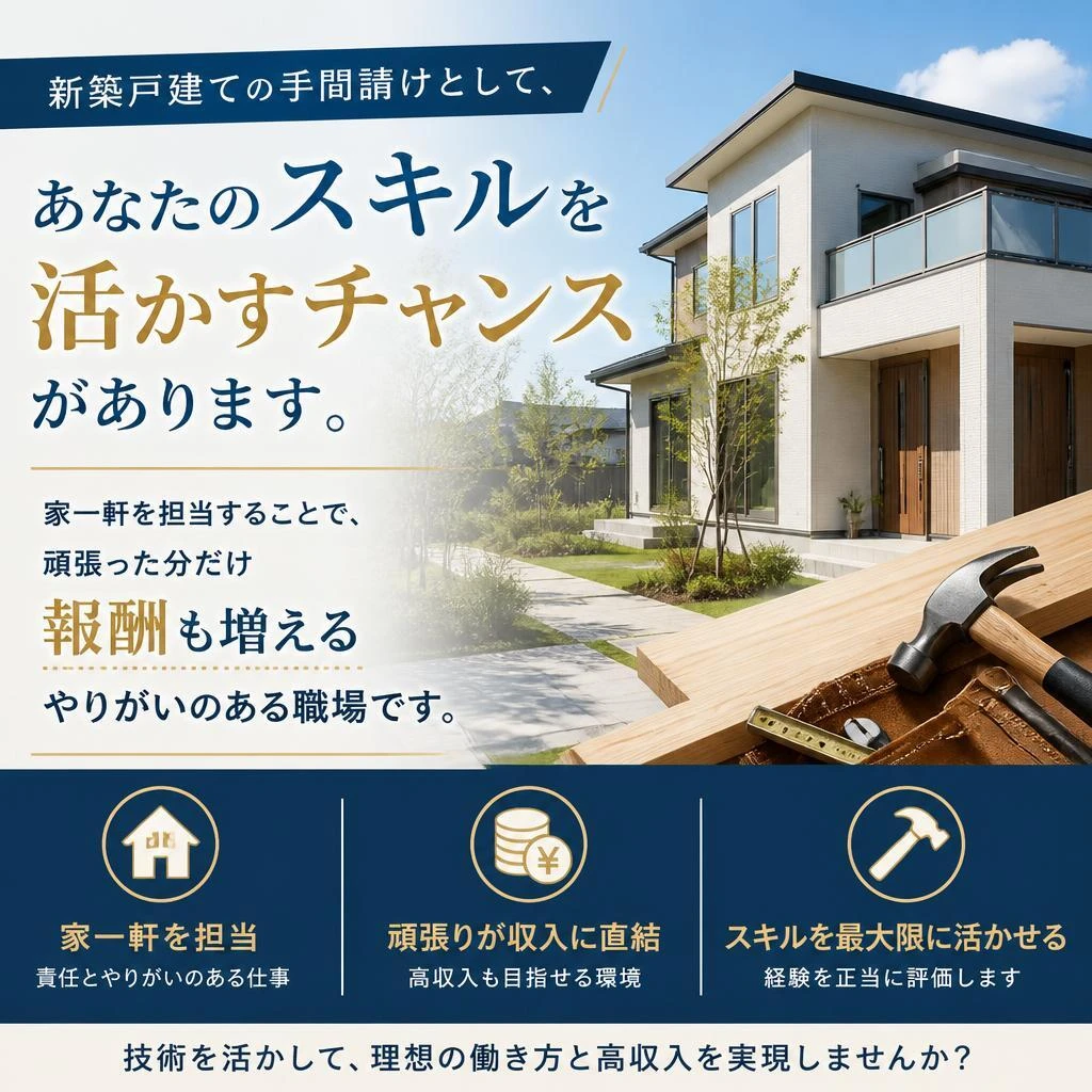 手間請け大工の募集