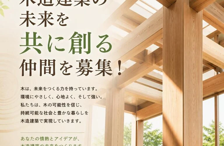 木造建築の未来を共に創る仲間を募集！