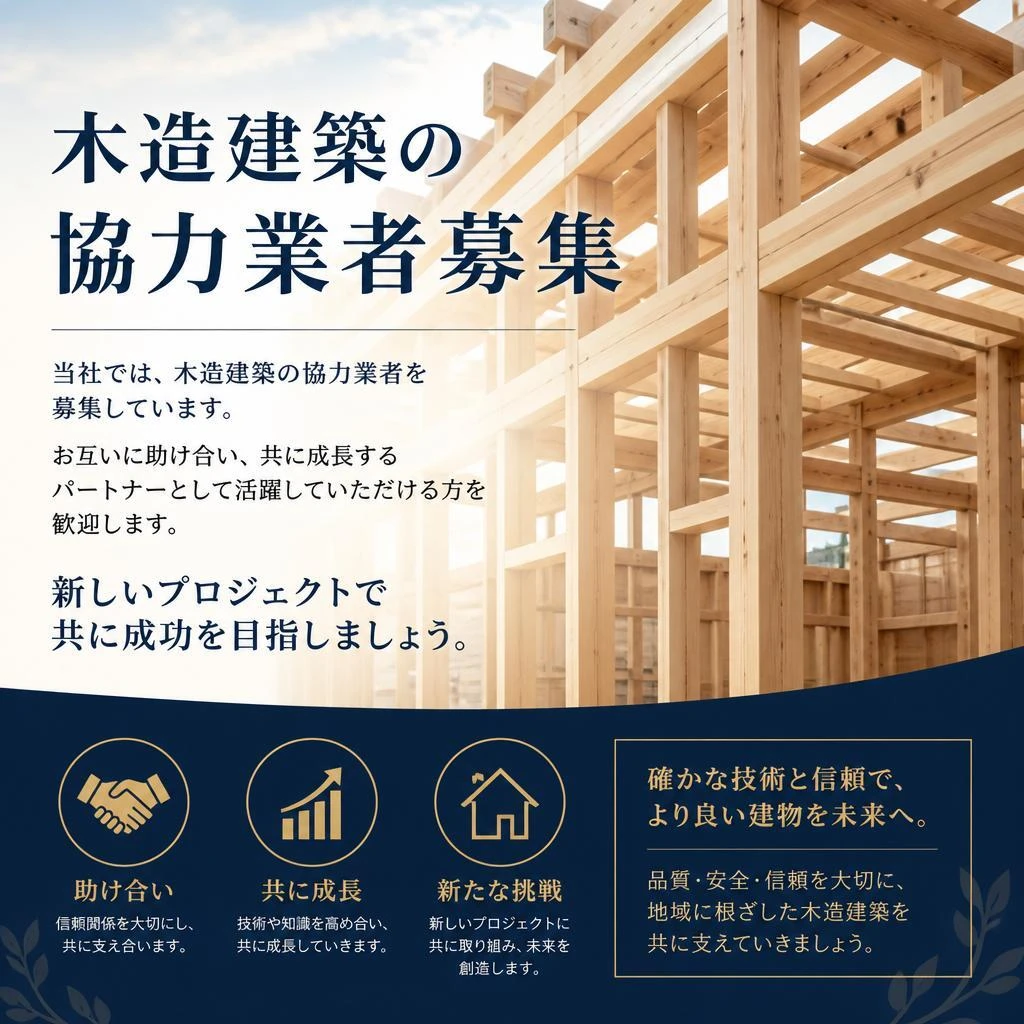 協力業者募集！