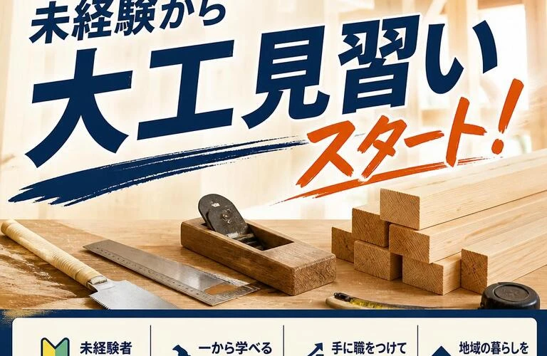 新たなキャリアを築こう！未経験から大工見習いスタート！