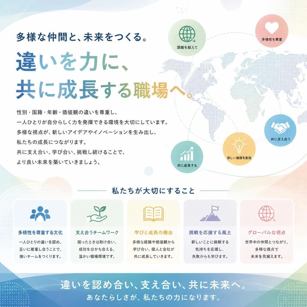 多様な仲間と共に成長しよう
