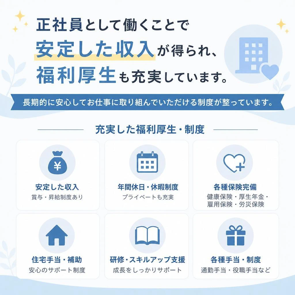正社員としての安定感
