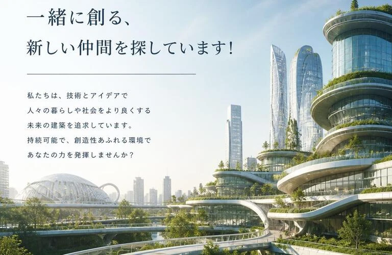 未来の建物を一緒に創る、新しい仲間を探しています！