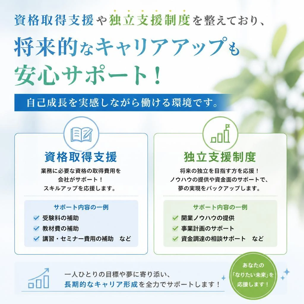充実のサポート体制
