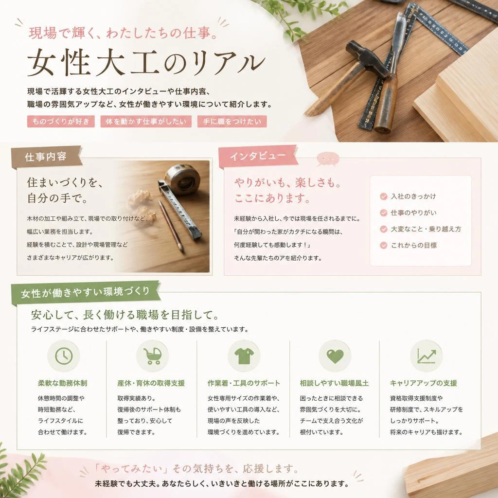 女性大工の活躍