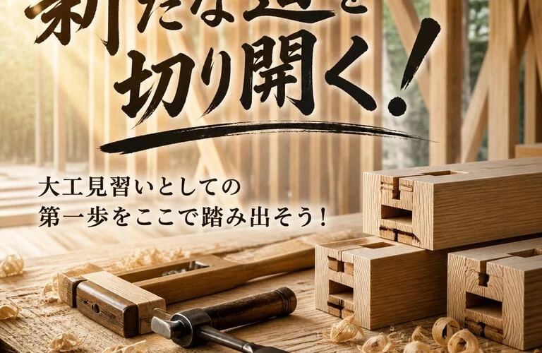 新たな道を切り開く！大工見習いとしての第一歩をここで踏み出そう！