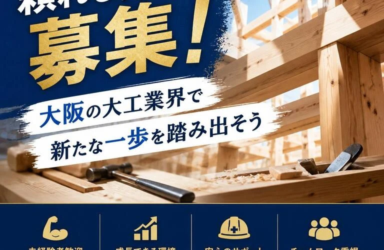 頼れる仲間を募集！大阪の大工業界で新たな一歩を踏み出そう