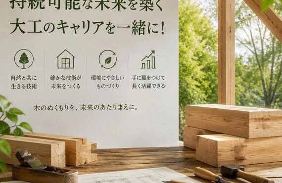 持続可能な未来を築く大工のキャリアを一緒に！