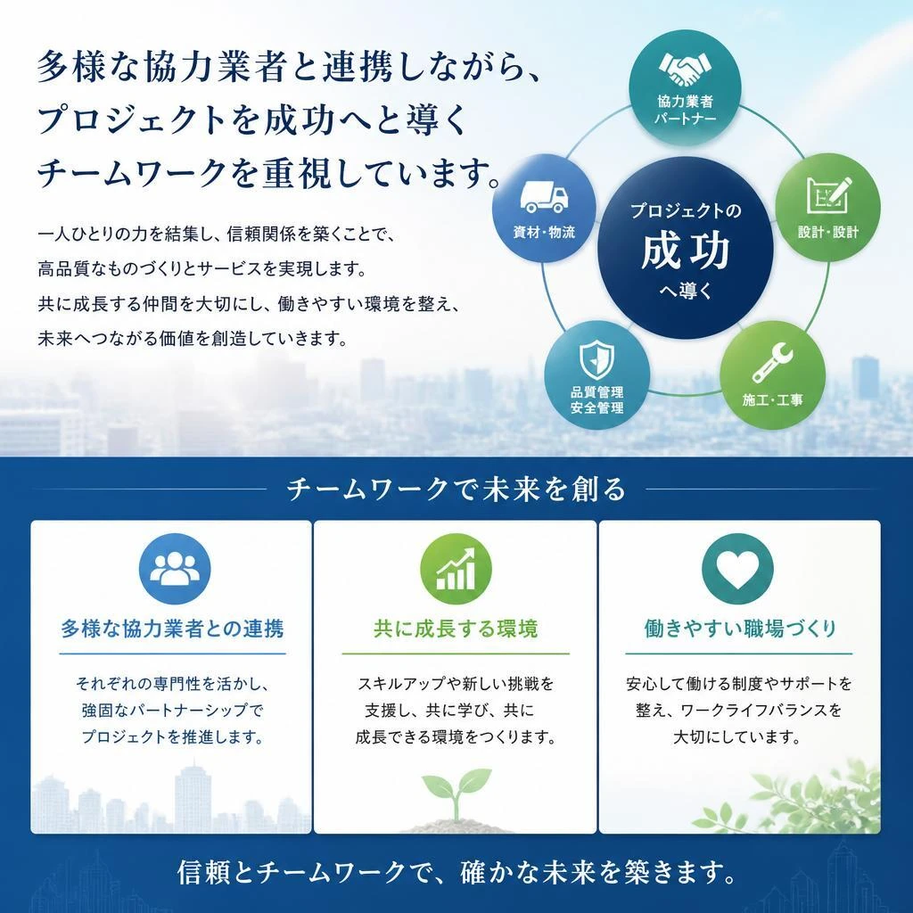 協力業者と共に成長するチーム環境