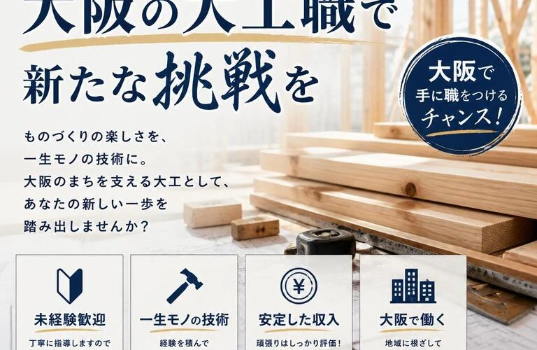 未経験からのスタートを応援！大阪の大工職で新たな挑戦を