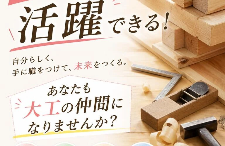 女性大工も活躍できる！あなたも大工の仲間になりませんか？