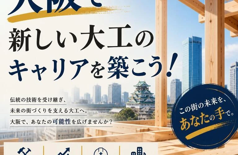 大阪で新しい大工のキャリアを築こう！