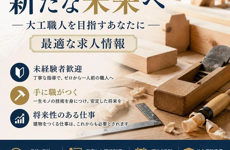 未経験から手に職をつけて新たな未来へ - 大工職人を目指すあなたに最適な求人情報