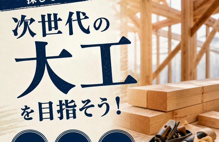 新しい仲間を探しています！次世代の大工を目指そう！