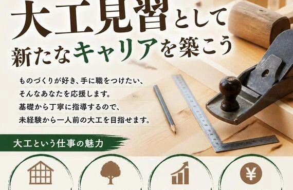 未経験者歓迎！大工見習として新たなキャリアを築こう