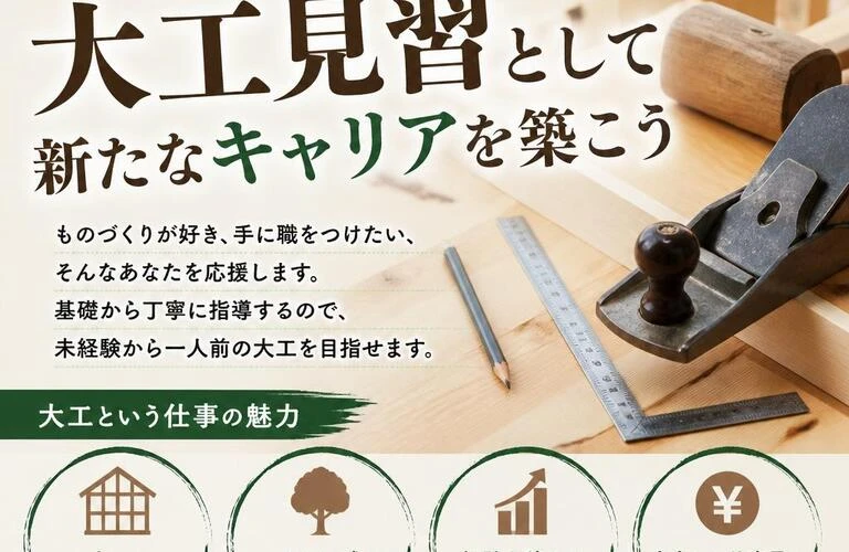 未経験者歓迎！大工見習として新たなキャリアを築こう