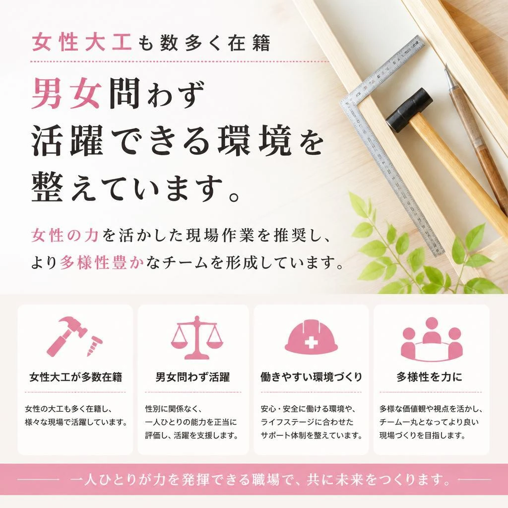 女性大工活躍中！