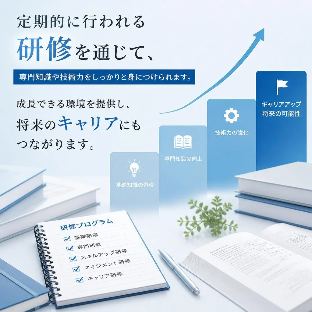 専門知識と技術力を育む研修制度