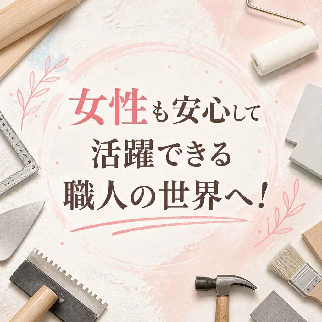 女性も安心して活躍できる職人の世界へ！