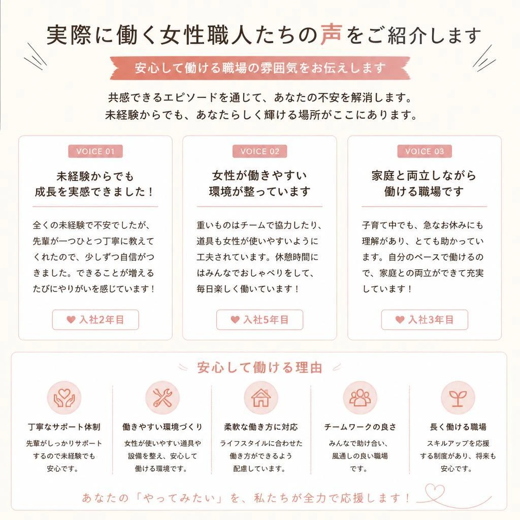 働く仲間の声