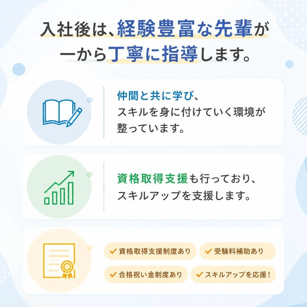 充実のサポート体制