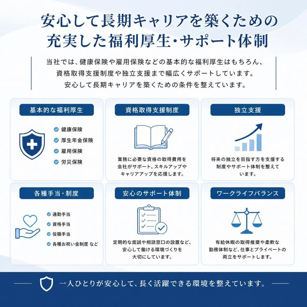 充実した福利厚生の内容