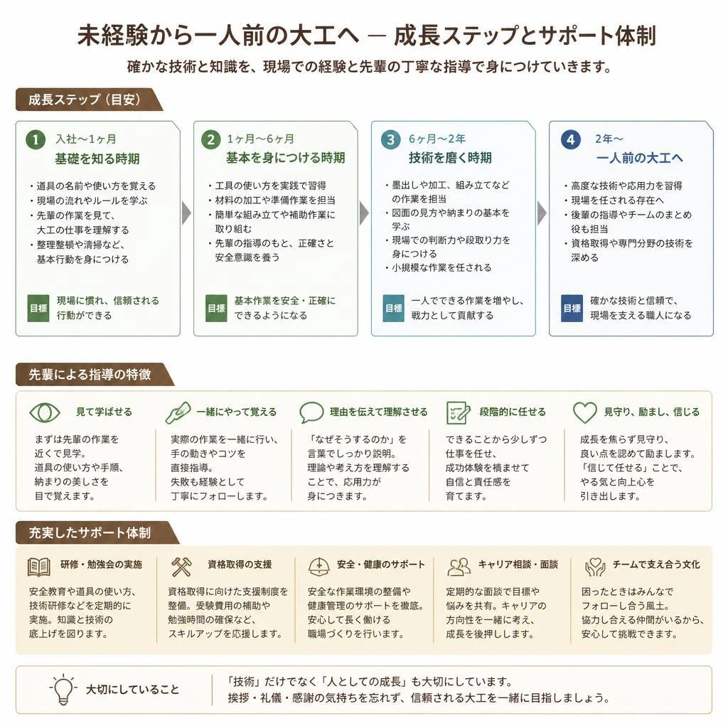 大工見習いとしての歩み