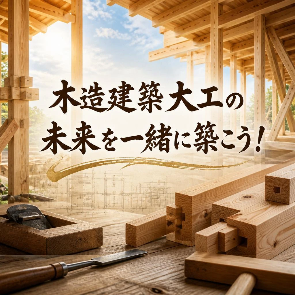 木造建築大工の未来を一緒に築こう！