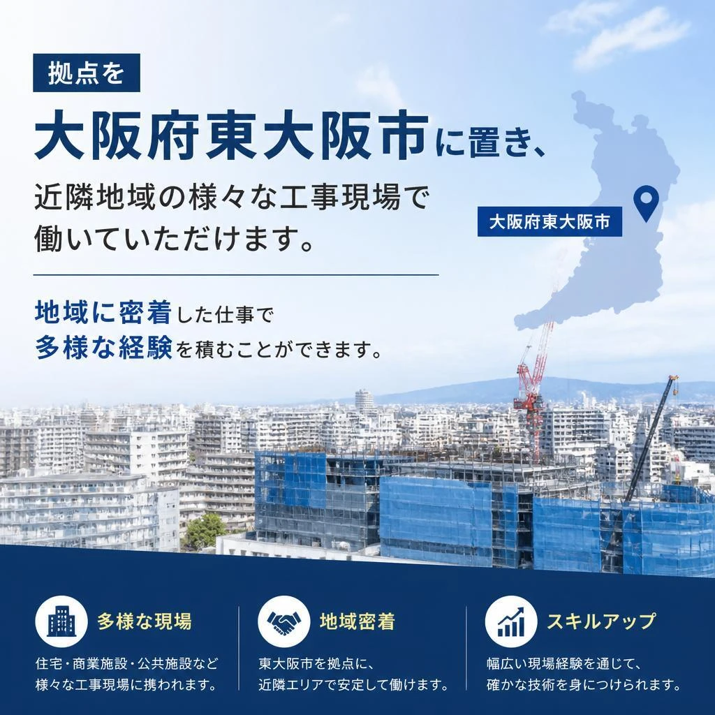 大阪府を中心とした多彩な現場