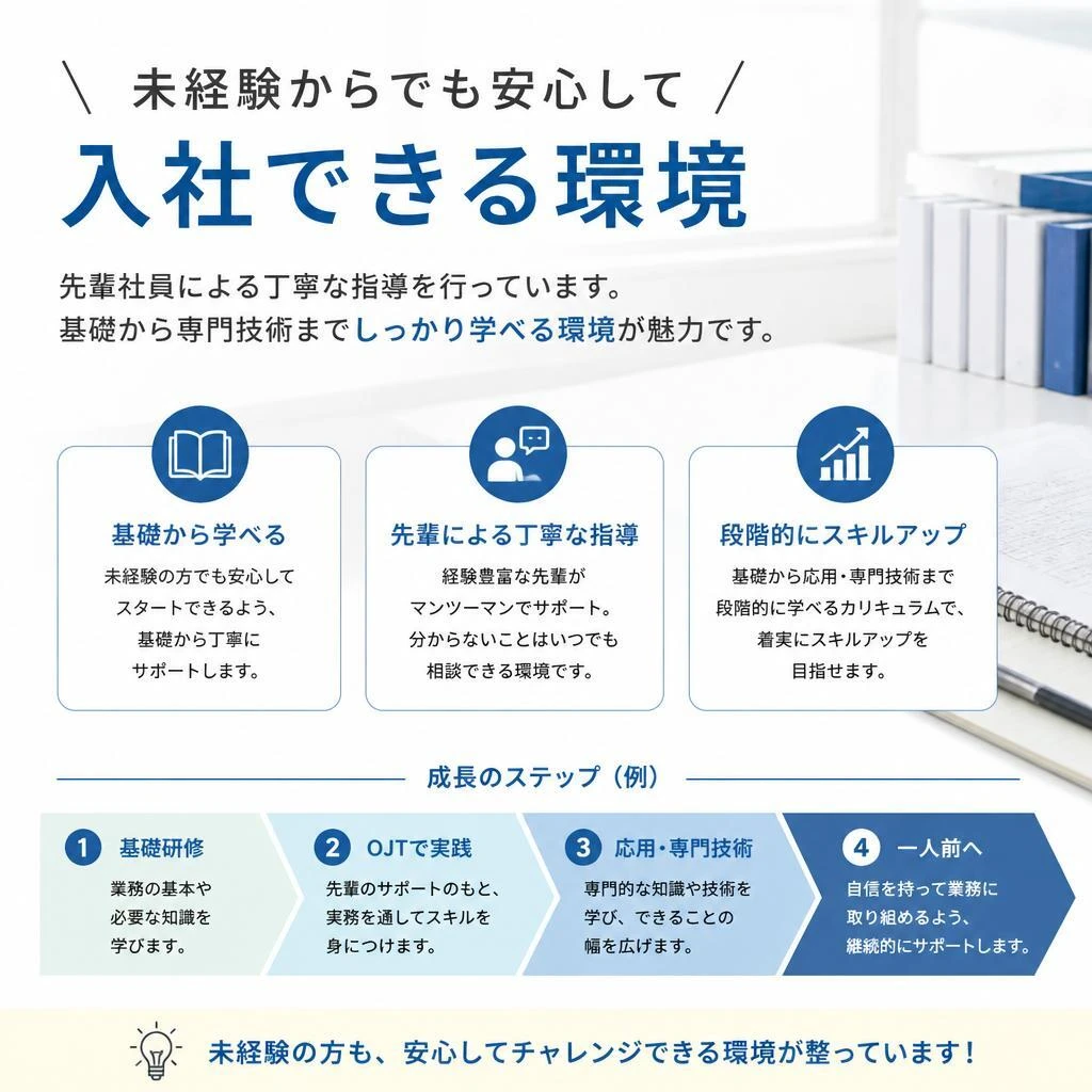 未経験者でも安心のサポート体制
