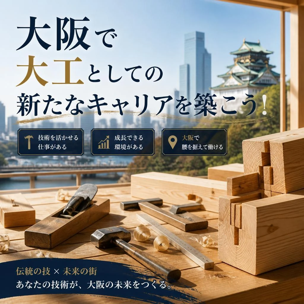 大阪で大工としての新たなキャリアを築こう！