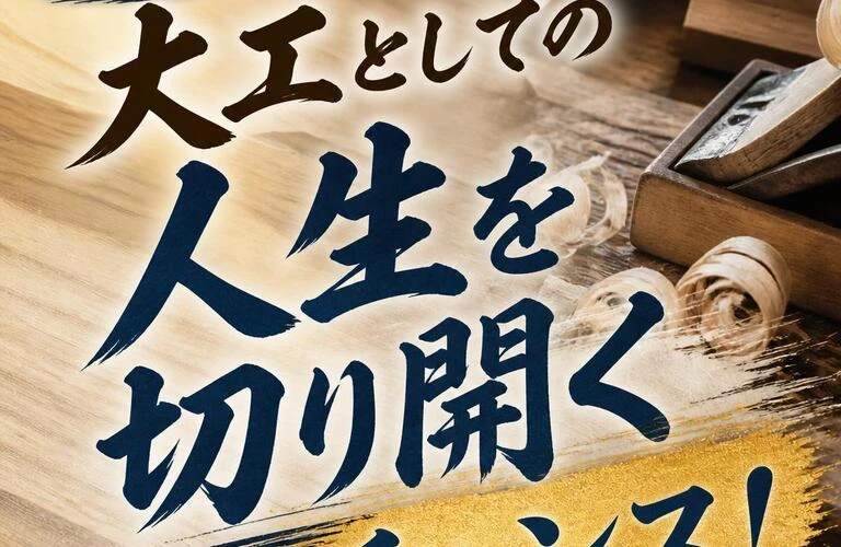 手間請けで働く、大工としての人生を切り開くチャンス！