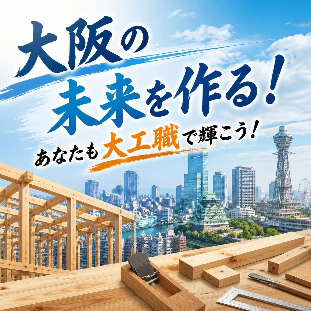 大阪の未来を作る！あなたも大工職で輝こう！
