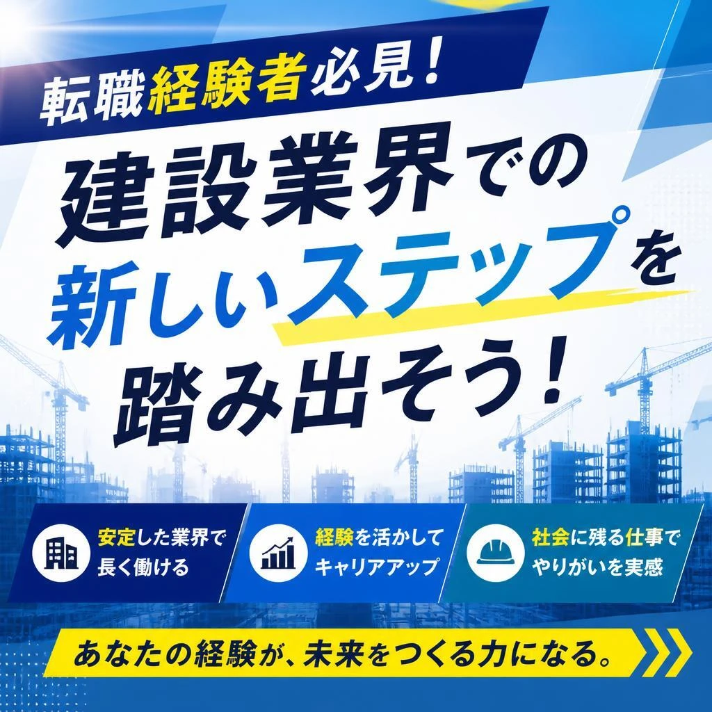 転職経験者必見！建設業界での新しいステップを踏み出そう！