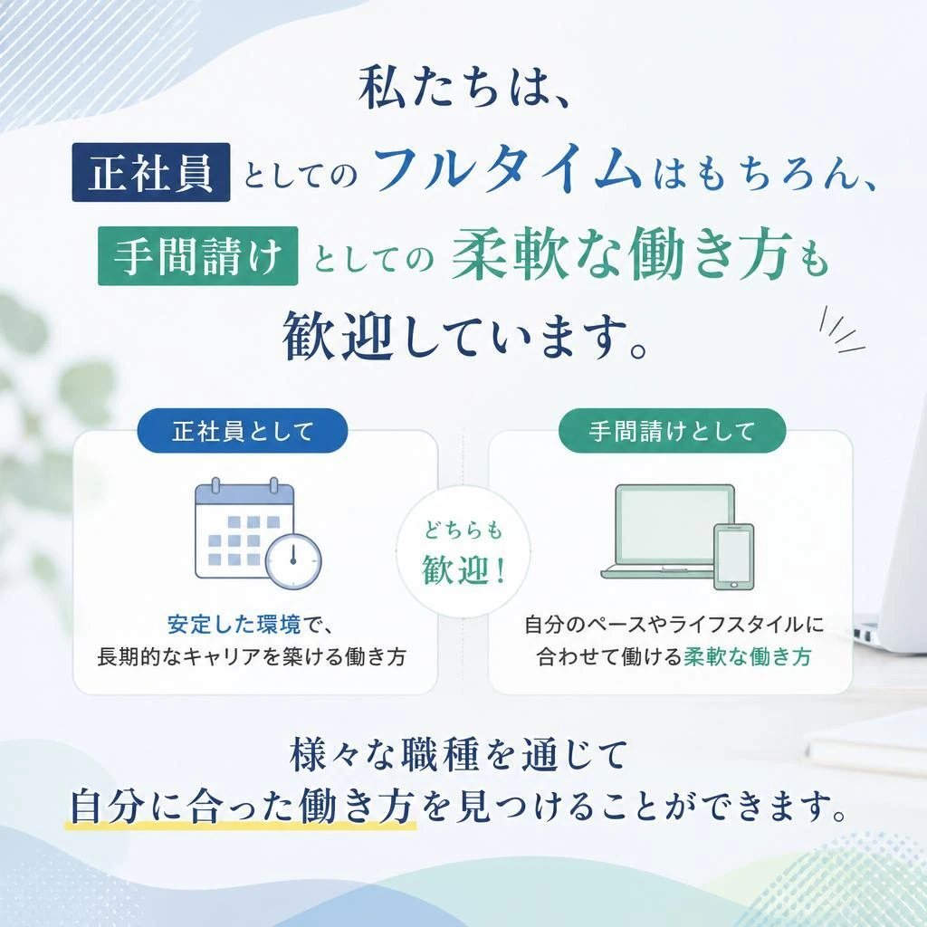 多様な働き方が可能
