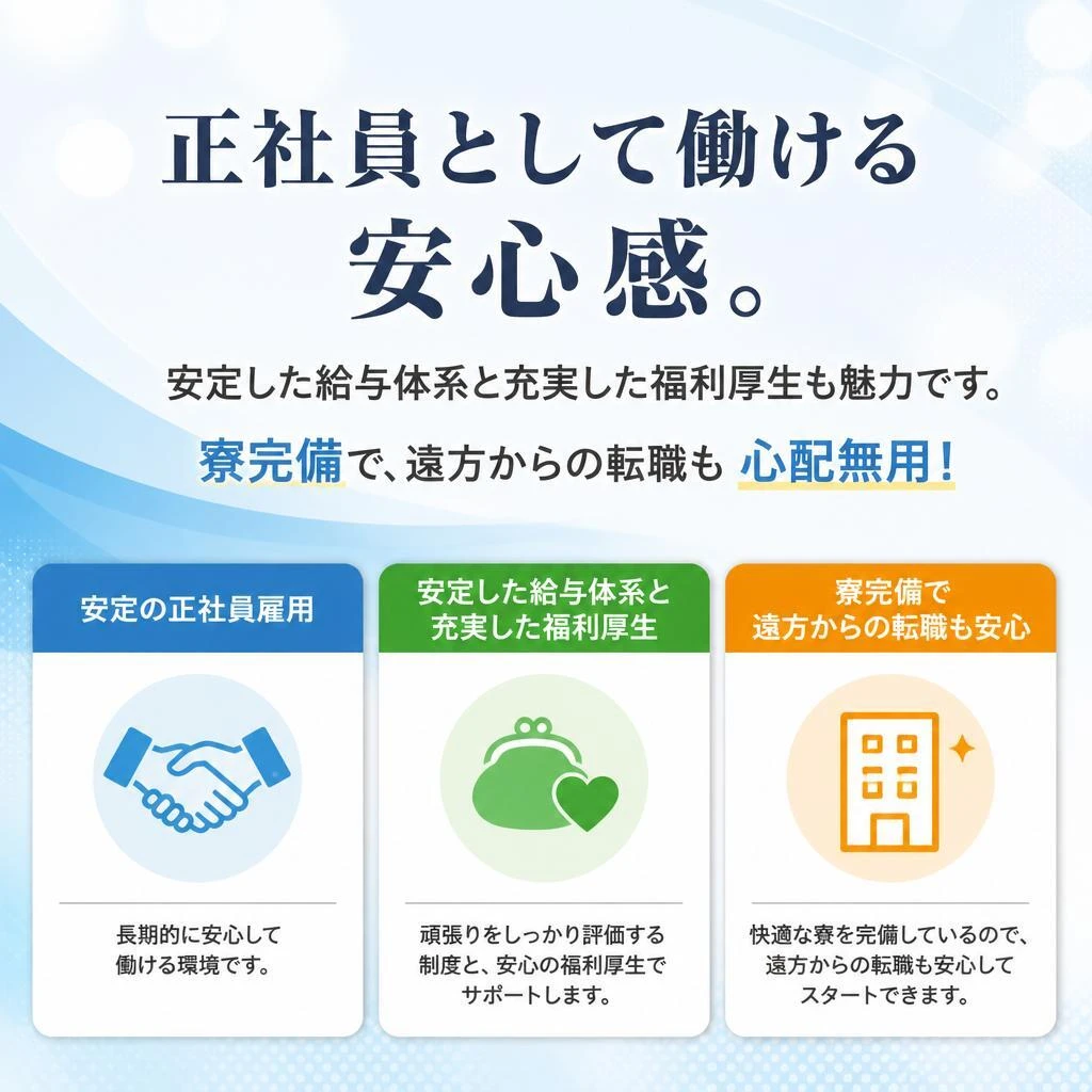 正社員としての安定した働き方