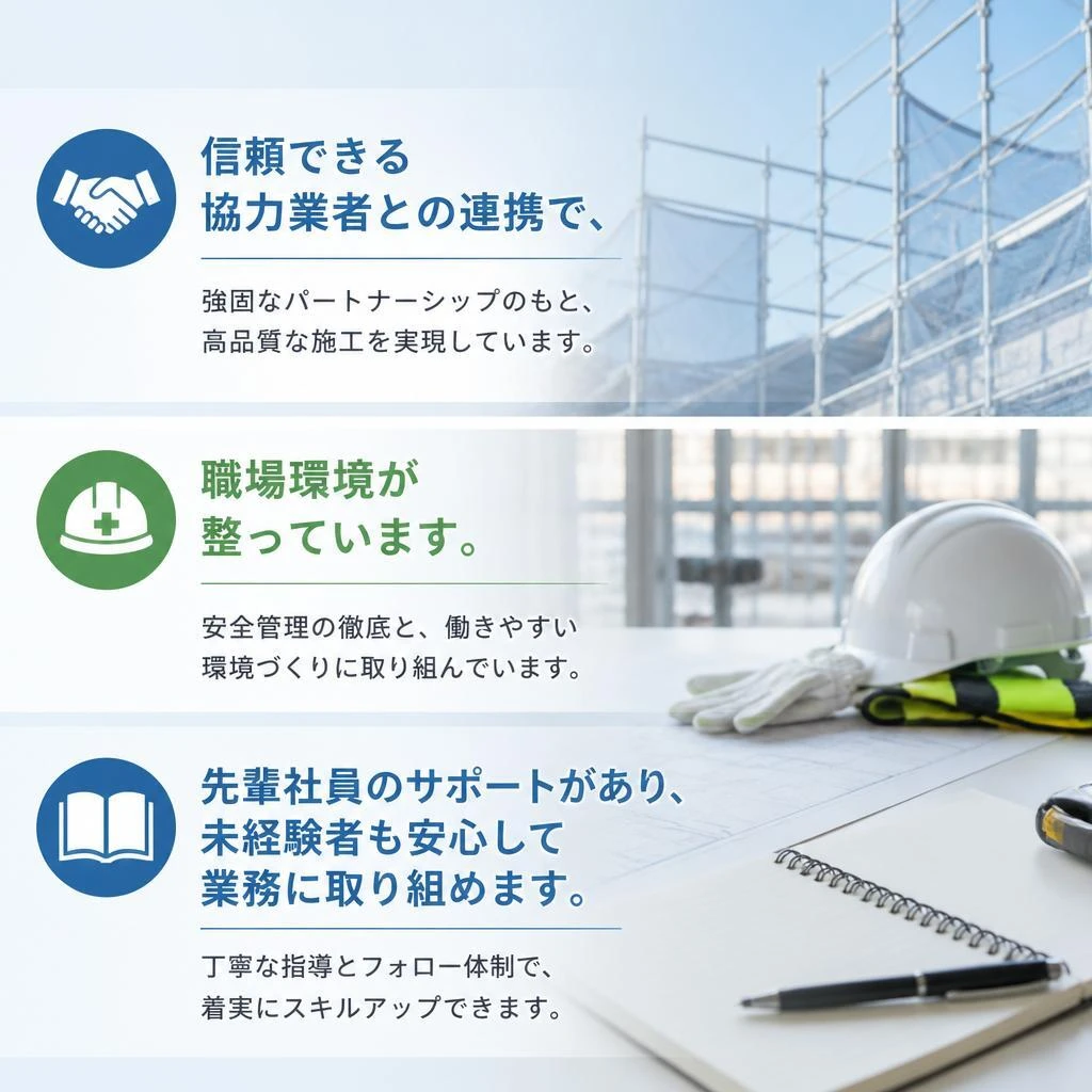 協力業者の口コミも好評！
