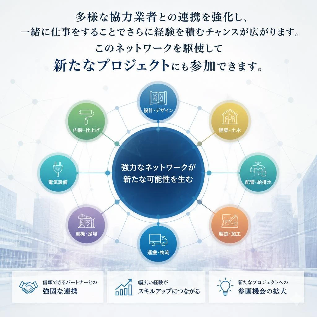 協力業者とのネットワーク構築