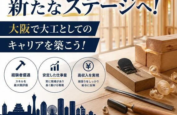 経験を活かして新たなステージへ！大阪で大工としてのキャリアを築こう！