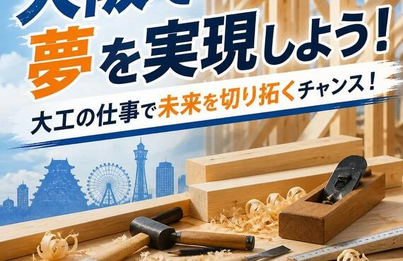 大阪で夢を実現しよう！大工の仕事で未来を切り拓くチャンス！