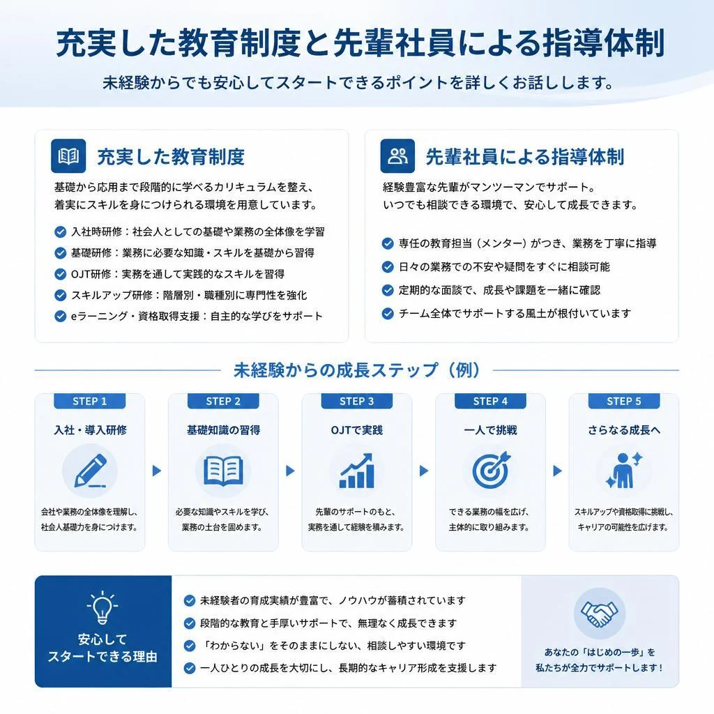 未経験者を全力サポート！