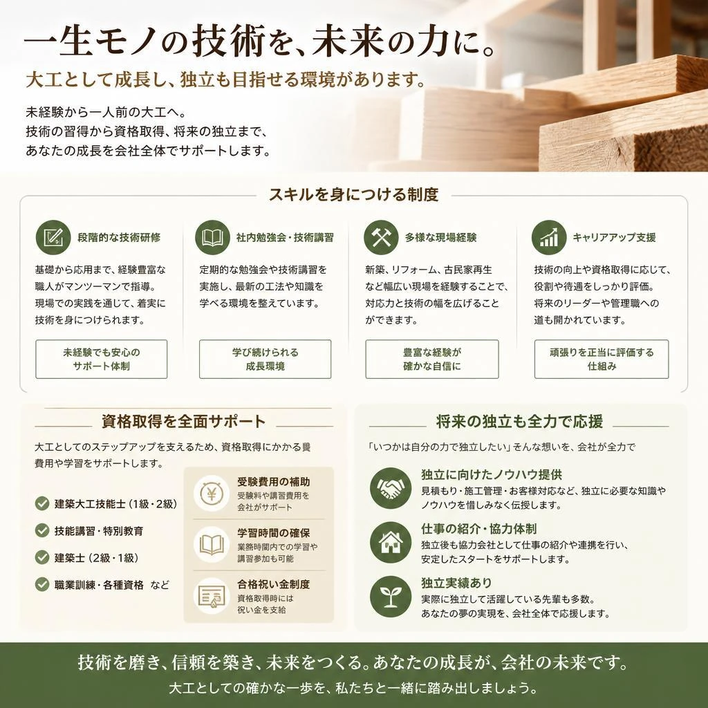 手に職をつけるチャンス！