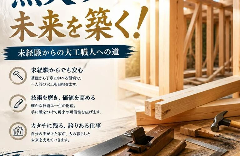 無欠の未来を築く！未経験からの大工職人への道